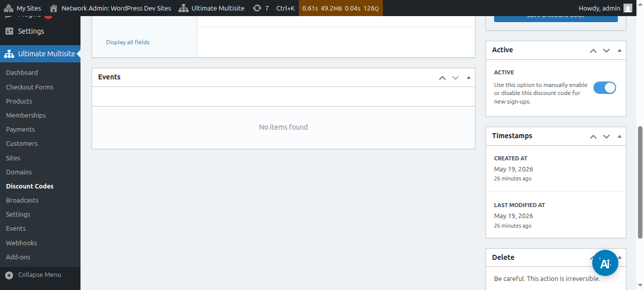 Apply to renewals and setup fee discount toggle options