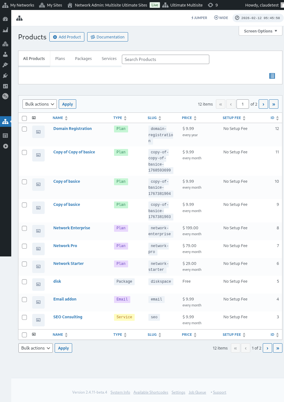 Product page with shareable link button