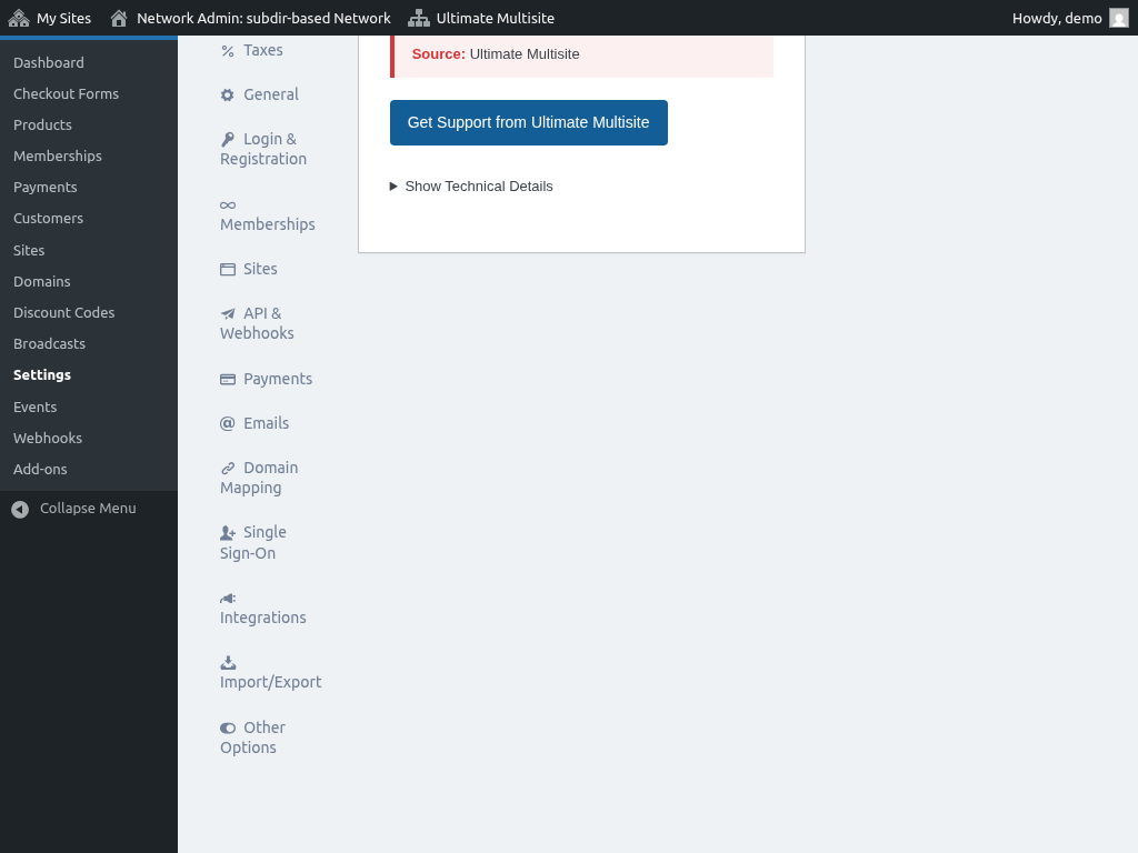 Additional gateway settings